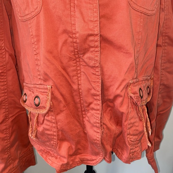 Live A Little Size XL Orange Utility Jacket with Four Pockets with Large Snaps - Picture 12 of 13